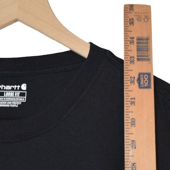 Carhartt Black Pocket T Shirt Workwear Streetwear Loose Fit Tall L Minor Flaw - Picture 6 of 8